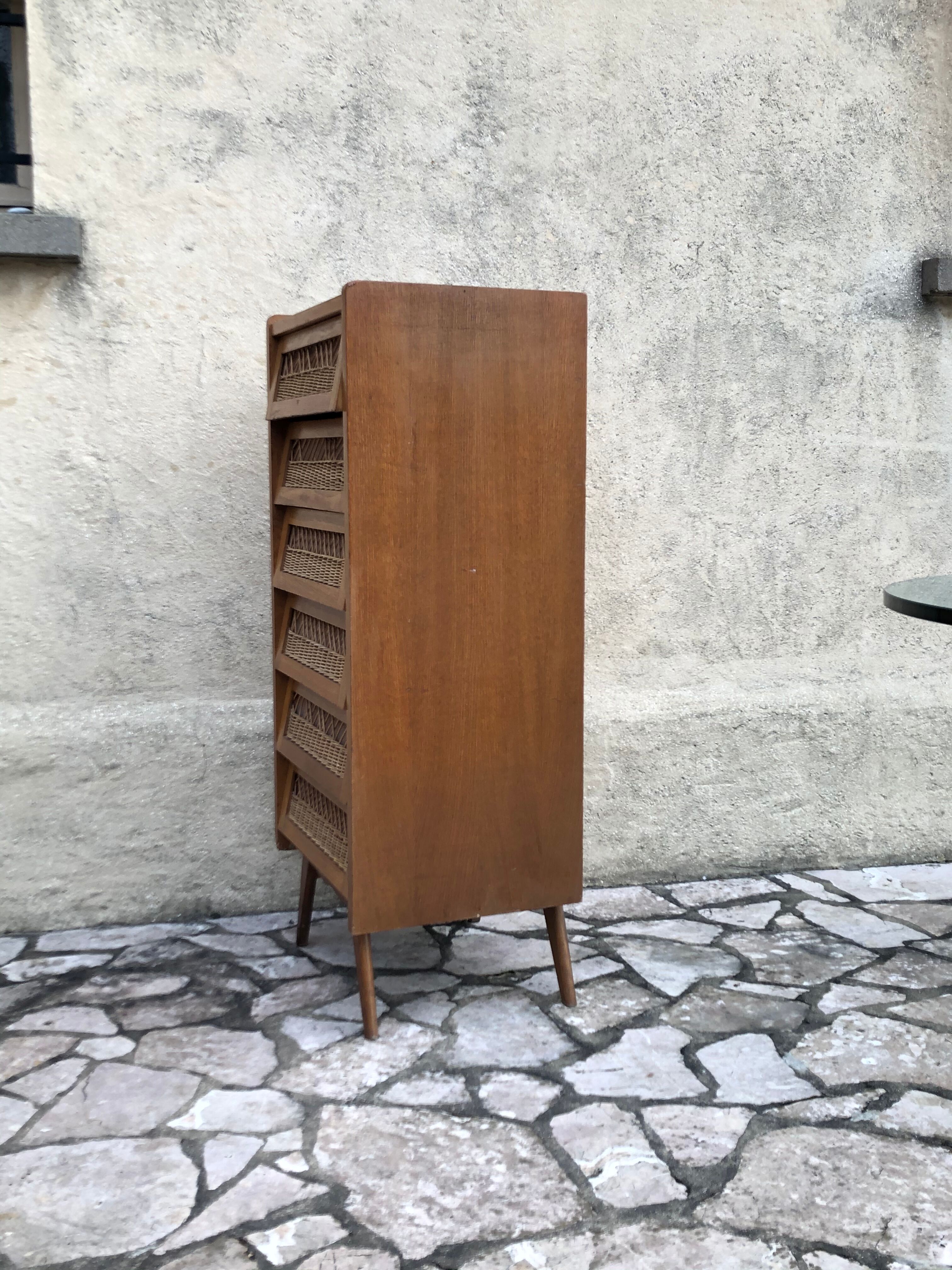 Ragpicker compass feet 1950 in light wood