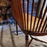 Wooden bench and cannage