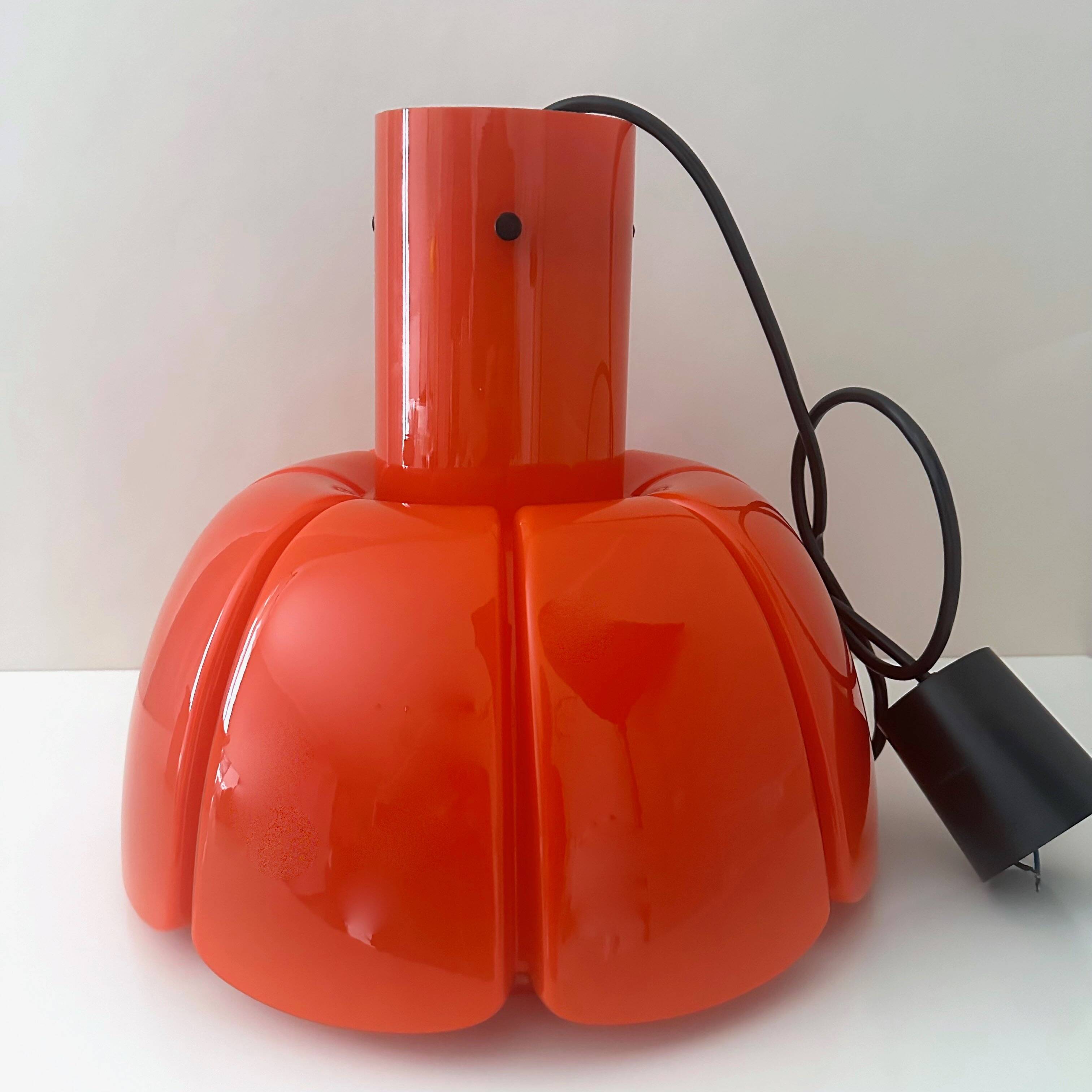 Pendant lamp in the shape of a flower by Glashütte Limburg