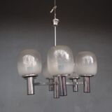 Luster chrome metal and blown glass 1970