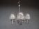 Lustre métal chromé et verre soufflé 1970