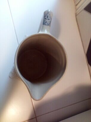 Vintage pitcher French earthenware Luneville