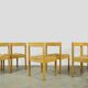 Chaises de salle à manger vintage en chêne et osier dutch design, gerard geytenbeek, années 1960