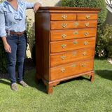 Semainier with support height in Mahogany