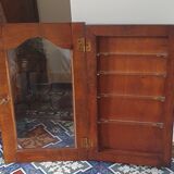 Wall display case wood and glass