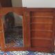 Wall display case wood and glass