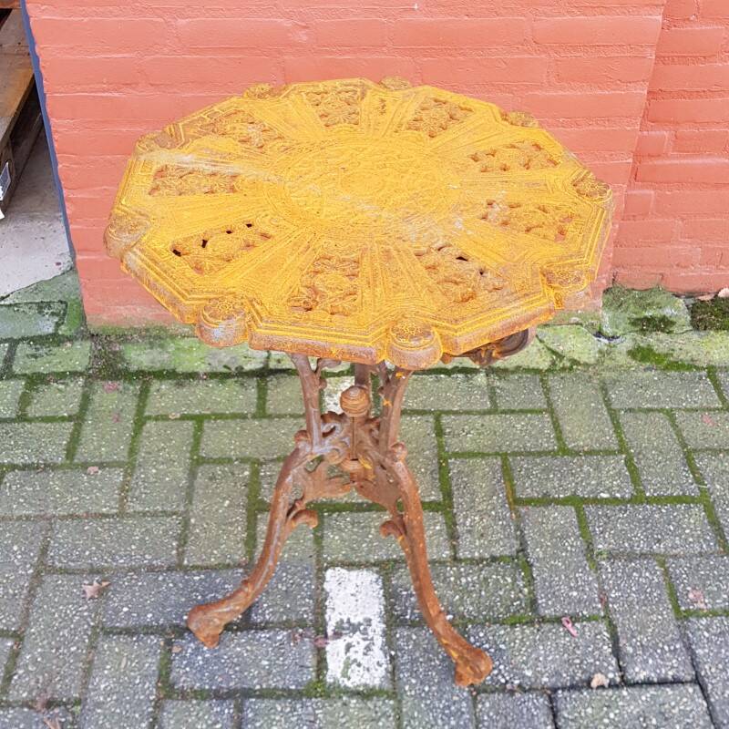 Art Nouveau Cast Iron Garden Table