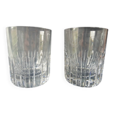 Lot of 2 Rotary Gm whisky glasses in Baccarat crystal.