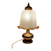 Lampe de Table Verre Murano Laiton Champignon