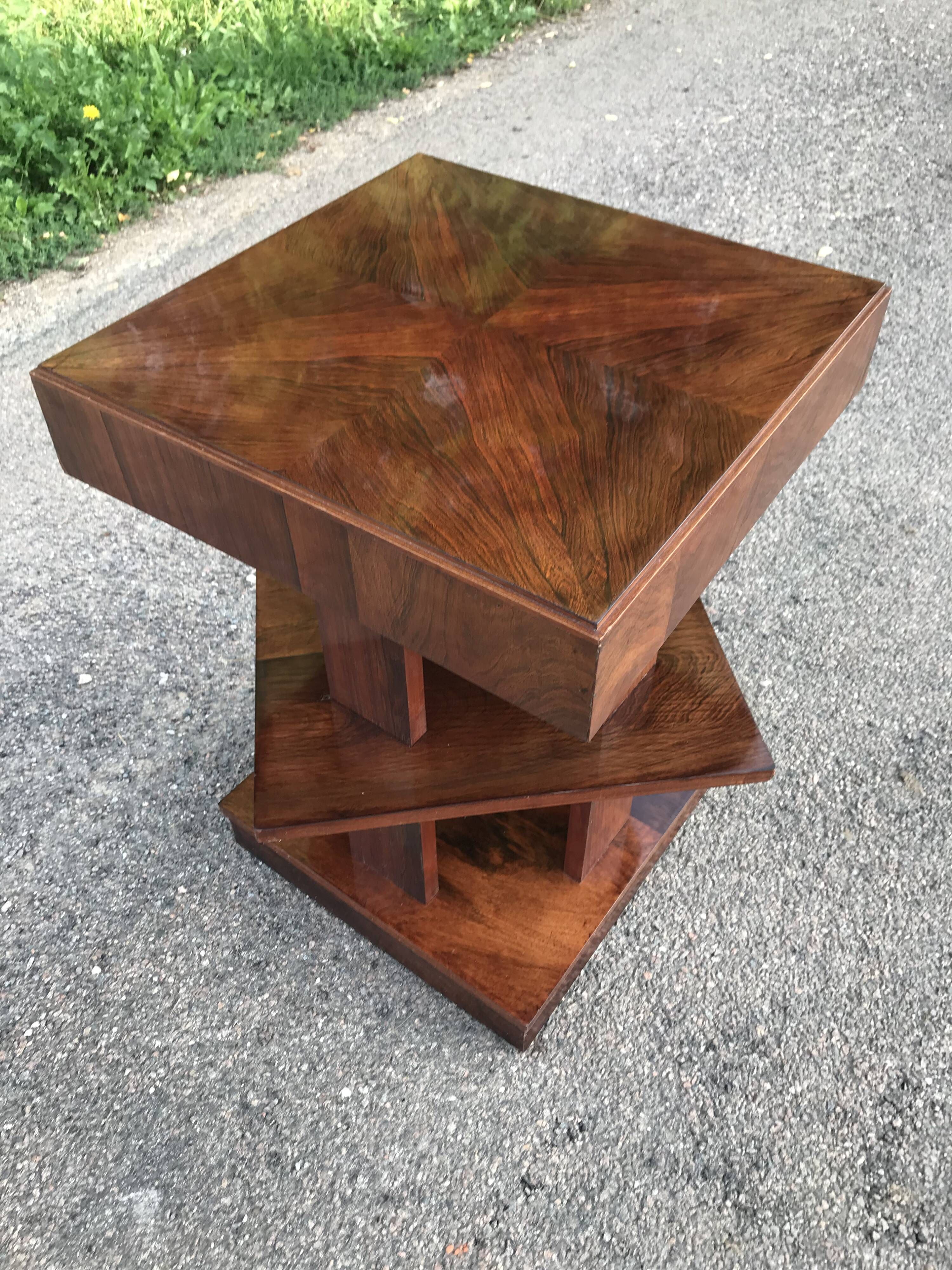 Art deco period double-plated table