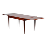 Rectangular extendable dining table in teak, 1970.