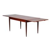 Rectangular extendable dining table in teak, 1970.