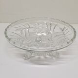 Coupe ancienne sur 3 pieds en verre moulé
