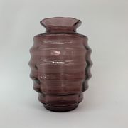 Vase Art déco Doyen en verre violet, années 1930