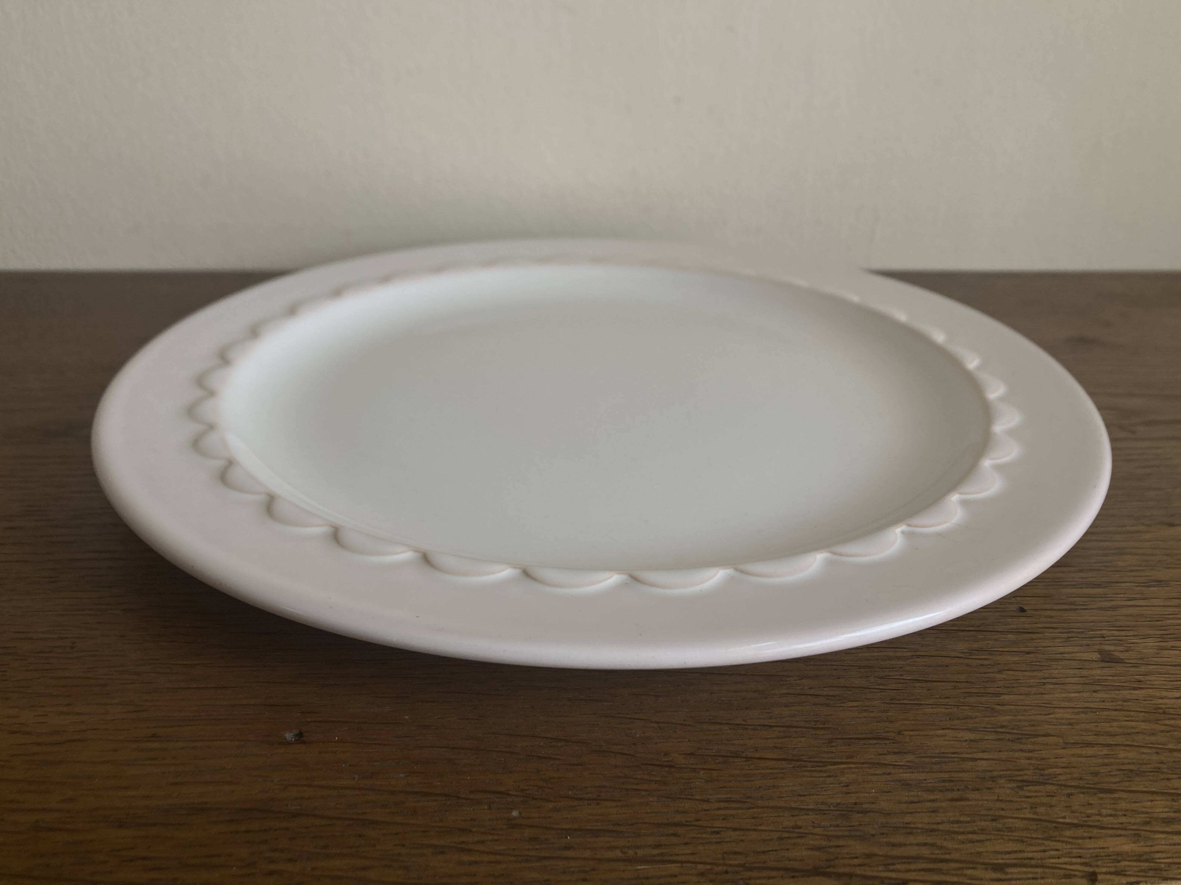 Pierre Motton scalloped cake plate for Gien