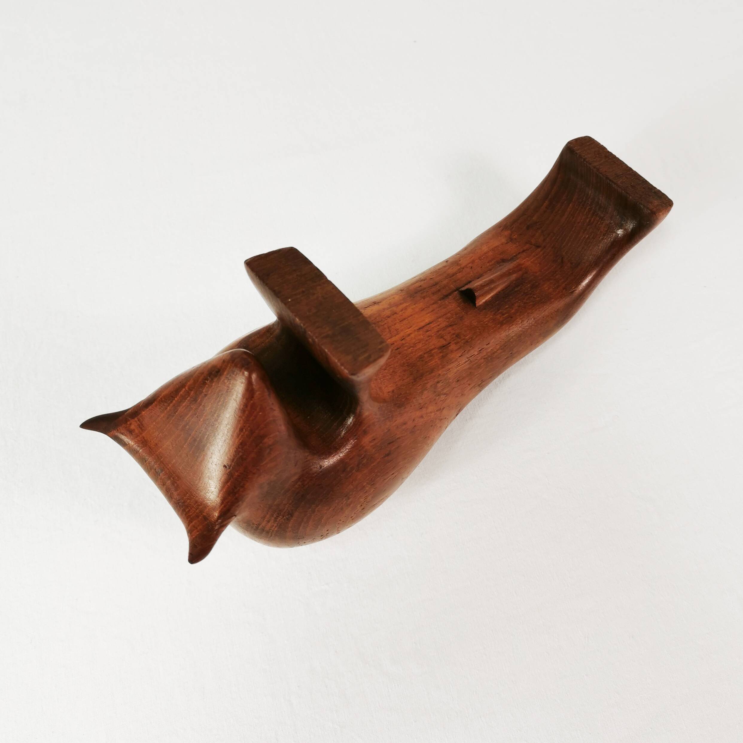 Modernist teak figurine of a bull, Denmark, 1960s.