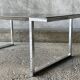 Coffee table in chromed metal and smoked glass, 1970s