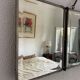 Mirror triptych barber imitation crocodile brown vintage 1930 - 27 x 66 cm