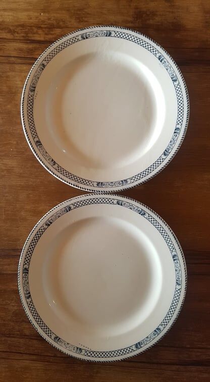 Set of 2 flat plates in Iron Earth Salins vauban model