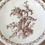 Series of 6 flat plates old model "Thistles" Gien