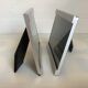Pair of brushed effect metal photo frames