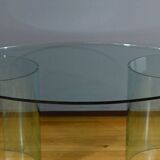 Oval Glass Table, attributed to Fiam, Italy – 1980
