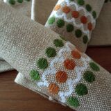 8 vintage 1970 napkins