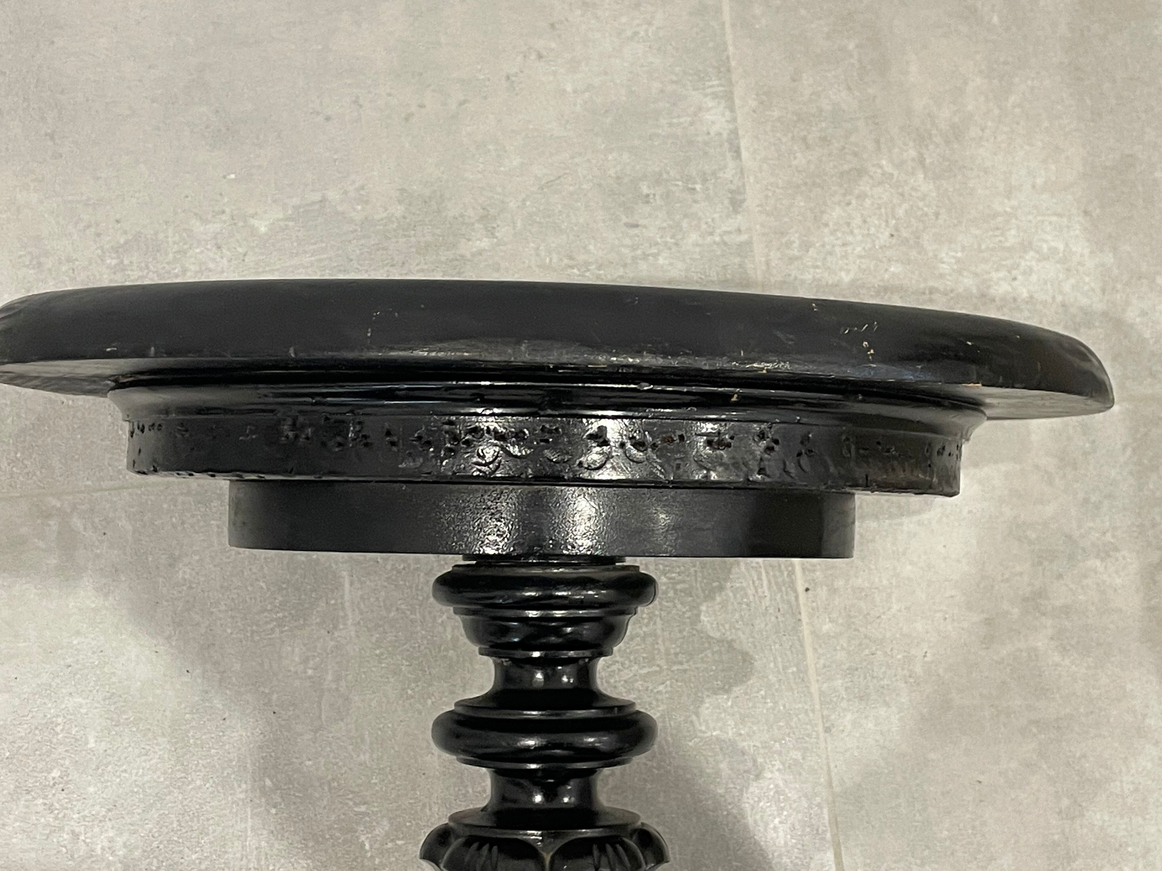 Side table leg tripod Napoleon III