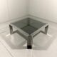 Chrome plated & smoked glass low coffee table 1960’s