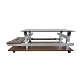 Vintage teak and chrome bar coffee table, 1960s