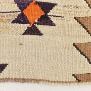 3x10 Kilim Purple Cream Vintage Runner Rug 91x314Cm