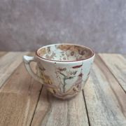 Tasse ancienne en terre de fer Sarreguemines modèle Kyoto polychrome