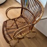Chaise en rotin vintage