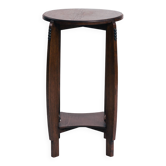 Amsterdam school art deco round sidetable in oak, 1930s