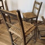 Ensemble de 6 chaises paillées