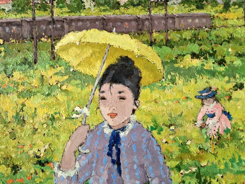 Suzanne Eisendieck (1908-1998) - Oil on canvas - "Sunday in the fields" - Signed