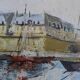 Tableau "Port de Saint Malo" signé