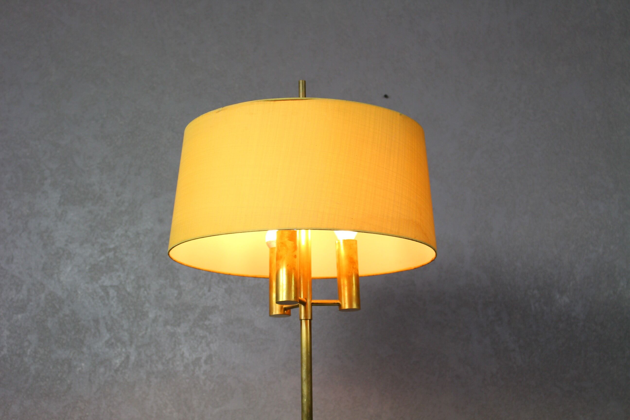 Mid Century modern brass floor lamp, 1950s