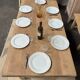 Solid oak farmhouse table