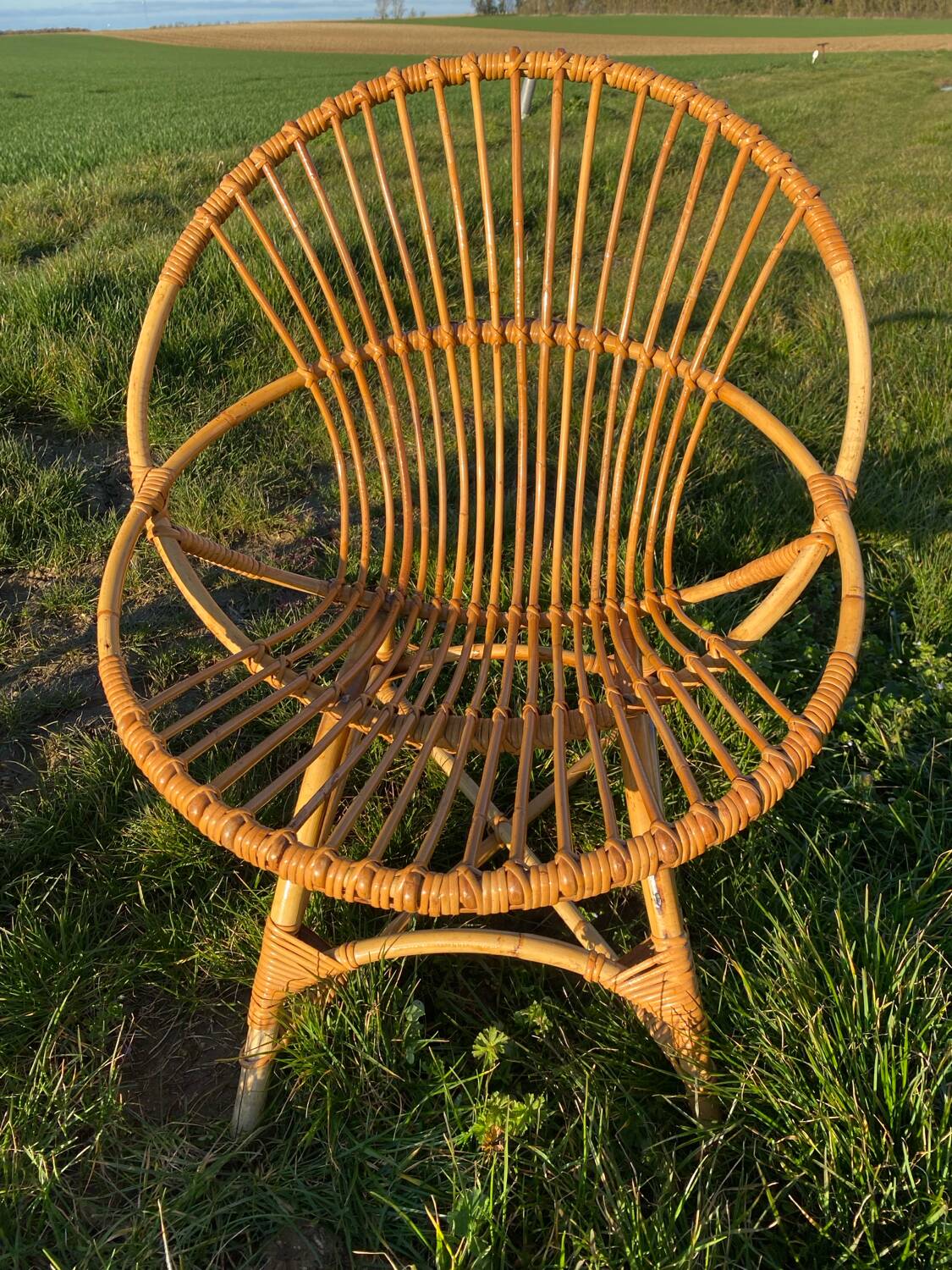 Paire de fauteuil en rotin