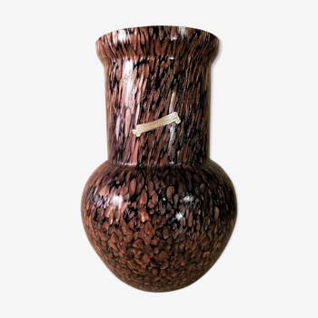 Vase Vincenzo Nason en verre aventurine de Murano - années 70