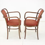 Ensemble de deux chaises en bois courbé, Ton 1989