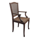 Fauteuil ancien de style Louis XVI en bois et cannage