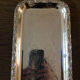 Silver metal cake dish