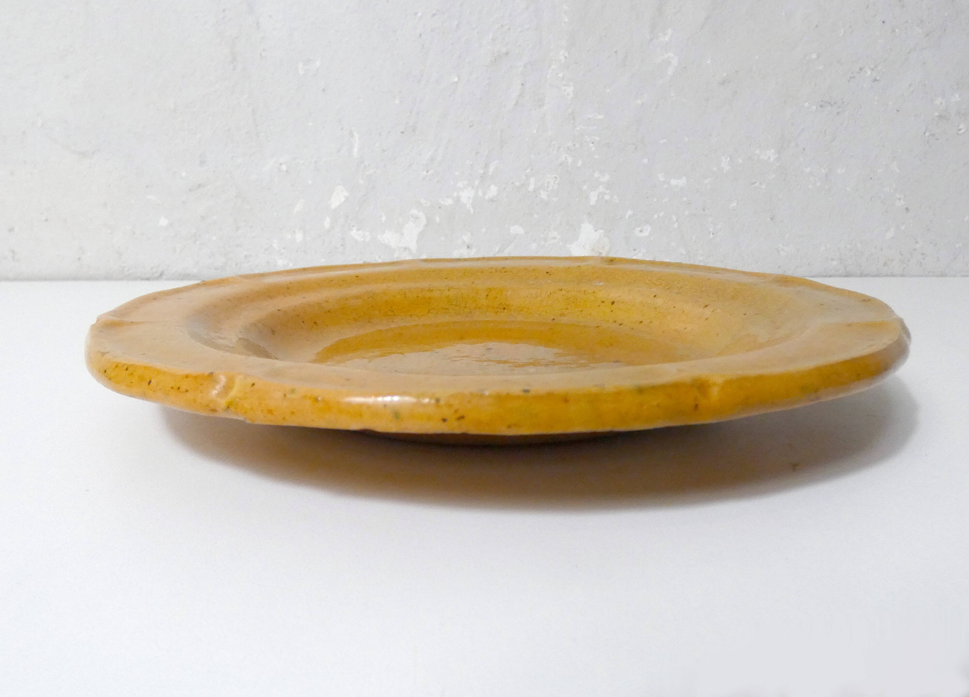 Antique glazed earthenware plate ravel aubagne