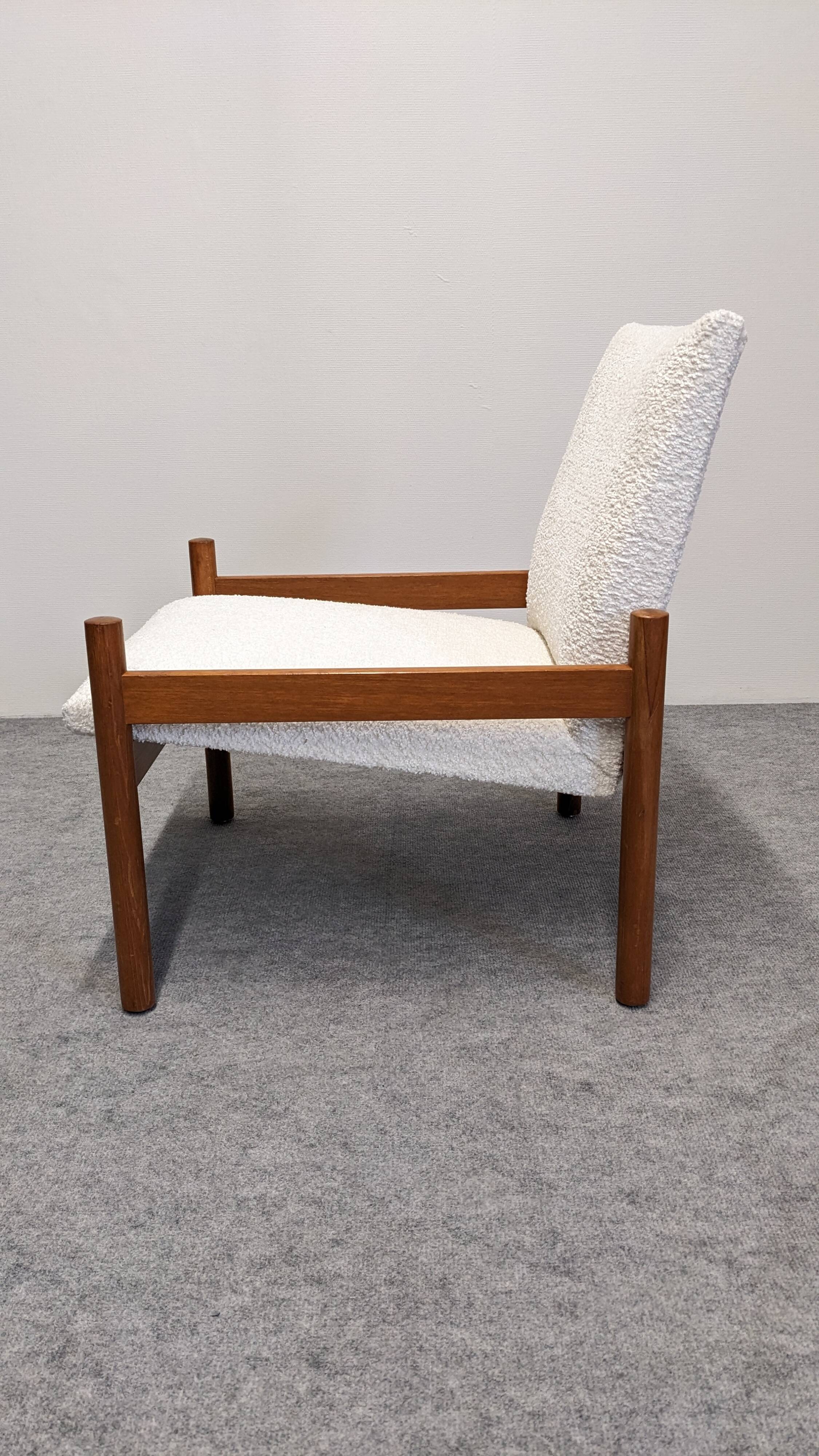 Scandinavian modernist rocking chair in teak, Denmark 1960.
