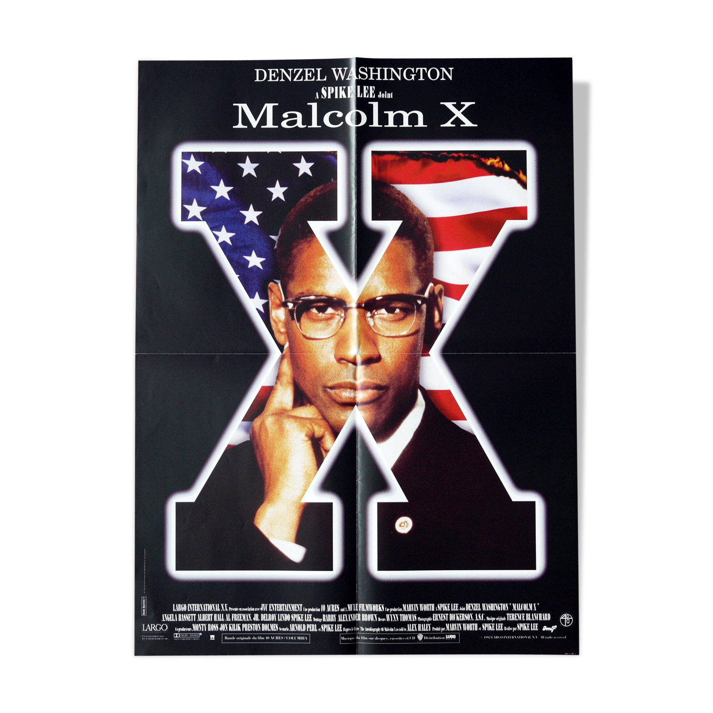 Affiche cinéma originale "Malcolm X" Spike Lee, Denzel Washington