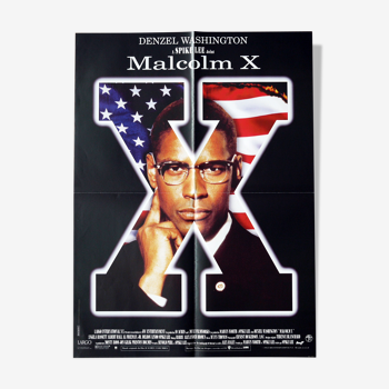 Affiche cinéma originale "Malcolm X" Spike Lee, Denzel Washington