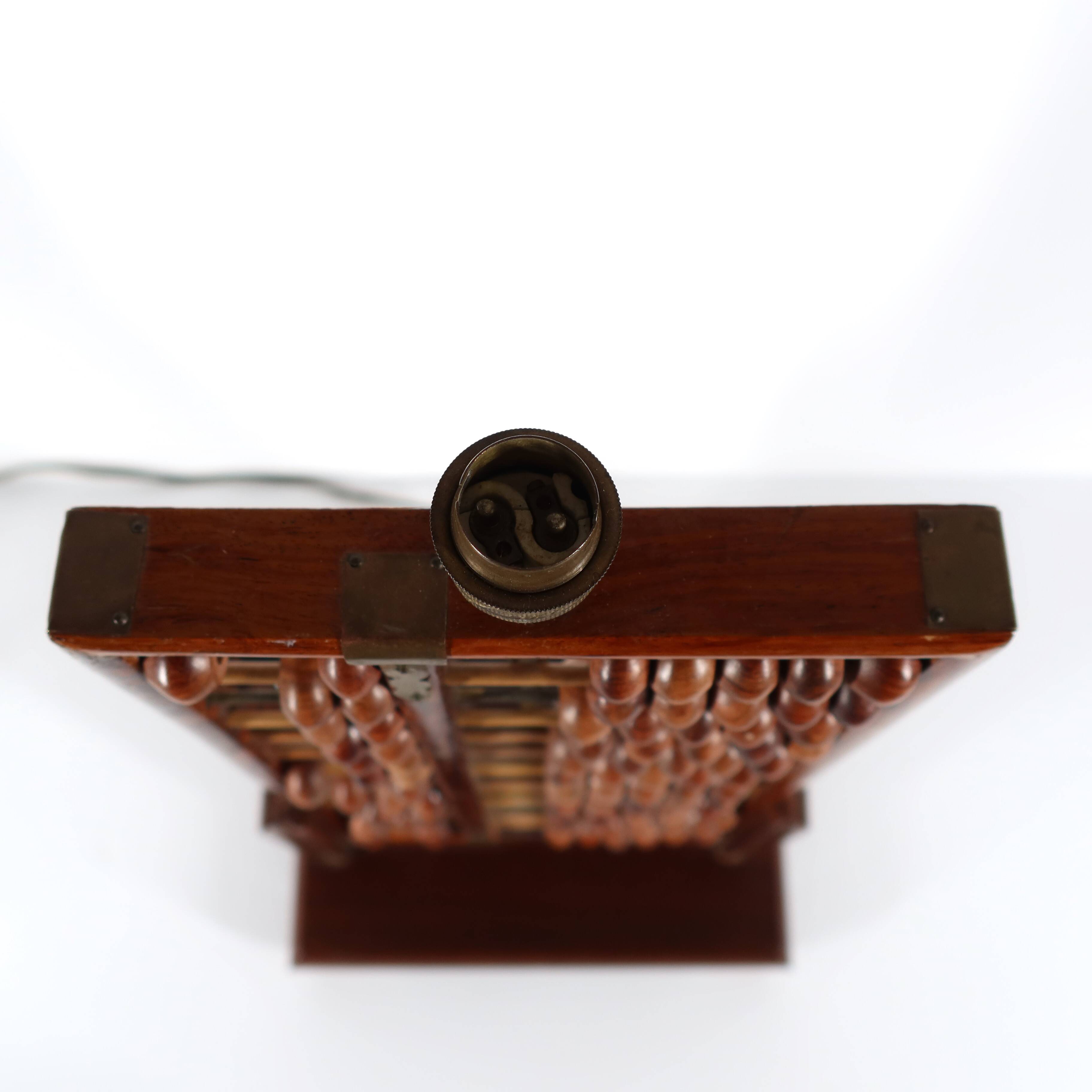 Old abacus lamp base, Chinese suanpan "lotus-flower brand"