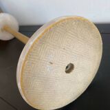 Onyx and brass ashtray on stand